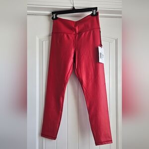 Zyia Red Metallic Light N Tight Leggings